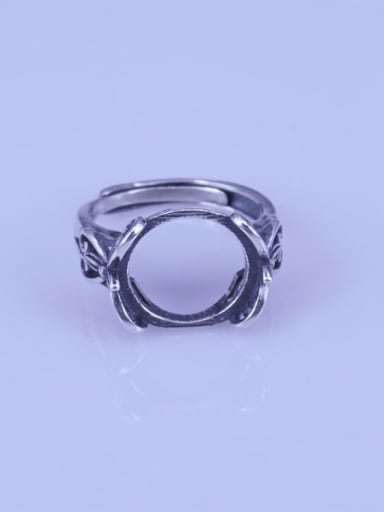 925 Sterling Silver Geometric Ring Setting Stone size: 13*13mm