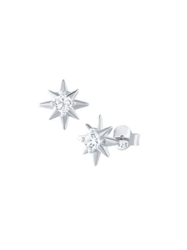 925 Sterling Silver Pentagram Dainty Stud Earring