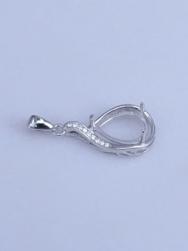 925 Sterling Silver Water Drop Pendant Setting Stone size: 9*12mm