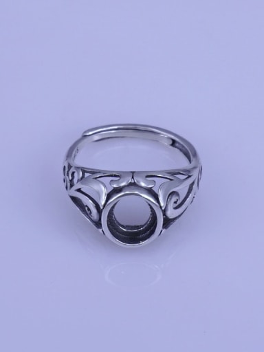 925 Sterling Silver Geometric Ring Setting Stone size: 7*8mm
