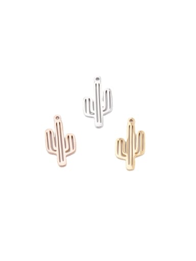 Stainless steel Cactus  Minimalist Pendant