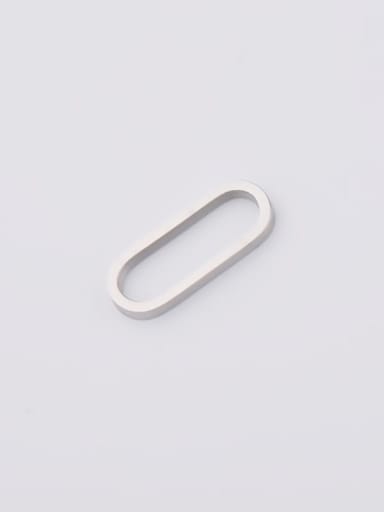Steel color Stainless steel egg-shaped buckle flat buckle earring accessories