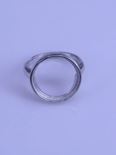 925 Sterling Silver Round Ring Setting Stone size: 15*15mm
