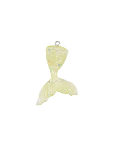 Stainless steel Resin Cute Wind  Fish Tail Pendant
