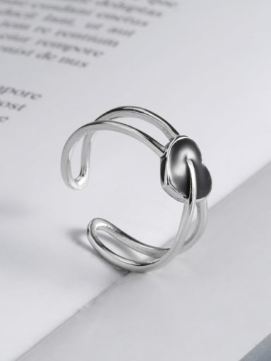 925 Sterling Silver Heart Minimalist Stackable Ring