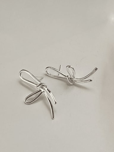 925 Sterling Silver Bowknot Vintage Stud Earring