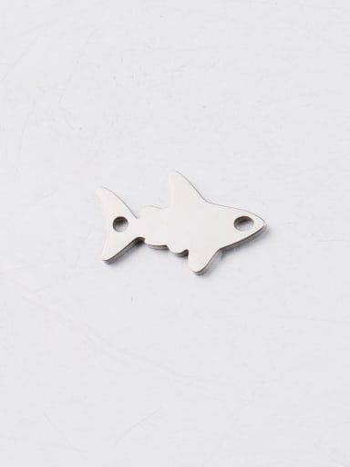 Steel color Stainless steel Fish Minimalist Pendant