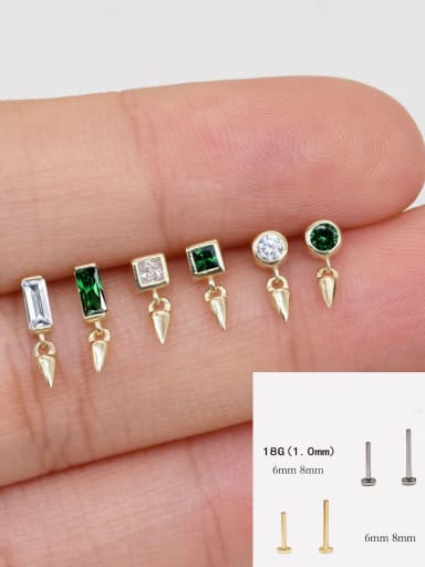925 Sterling Silver Cubic Zirconia Geometric Minimalist Single Earring