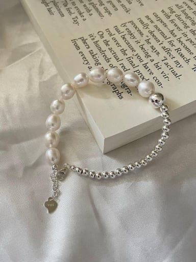 925 Sterling Silver Freshwater Pearl Bracelet