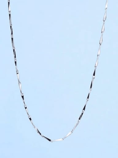 0.7mm#Melon Seed#40cm 925 Sterling Silver Chains