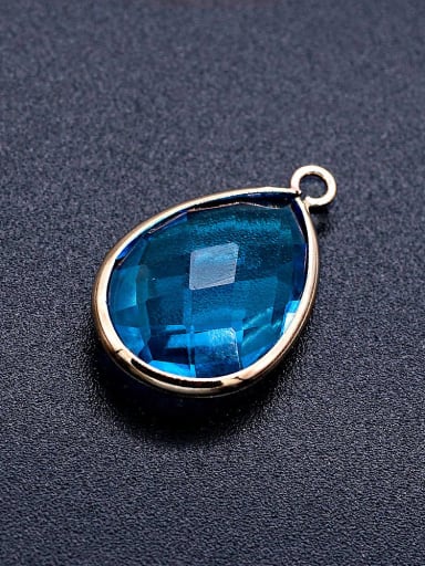 Copper Alloy Glass Water Drop Charm Height : 25 mm , Width: 14 mm