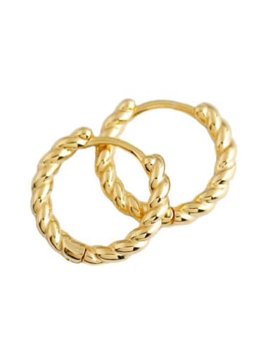 925 Sterling Silver Twisted Hoop Earring