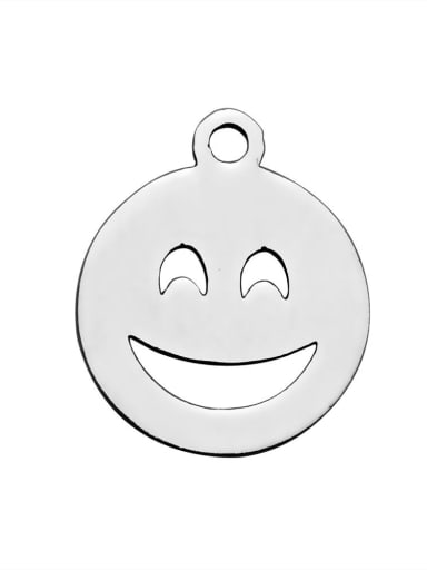 Stainless steel Face Charm Height : 14 mm , Width: 12 mm