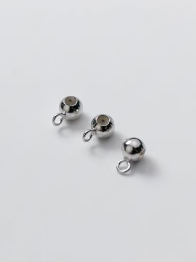 S925 silver adjustment bead with ring silicone positioning bead semi-finished accessories