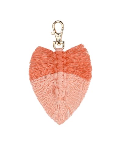 Alloy Cotton Rope Heart Artisan Hand-Woven Bag Pendant
