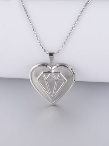 Xh004 peach heart Stainless steel bead chain love pattern round shell book oval pendant necklace
