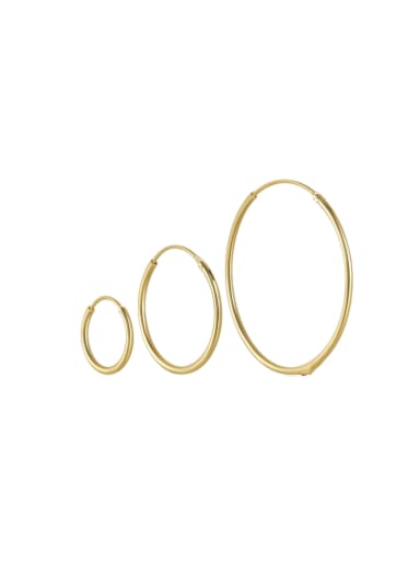 3 pieces per set in gold 925 Sterling Silver Geometric Minimalist Hoop Earring