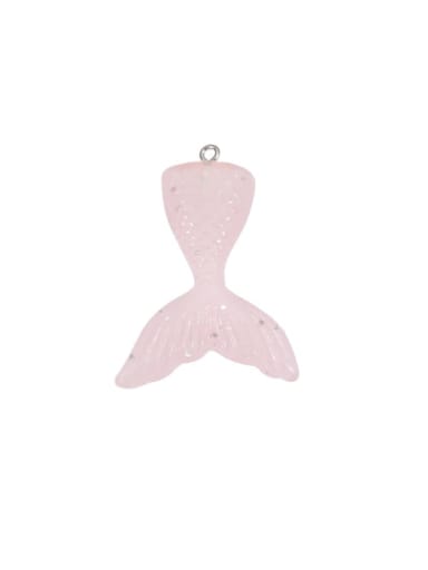 Color 5 Stainless steel Resin Cute Wind  Fish Tail Pendant