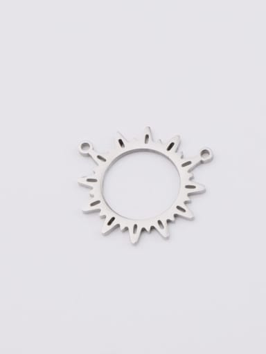Steel color Stainless steel gear sun flower pendant Connectors