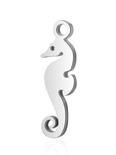 custom Stainless steel Seahorse Charm Height : 15 mm , Width: 14.7 mm