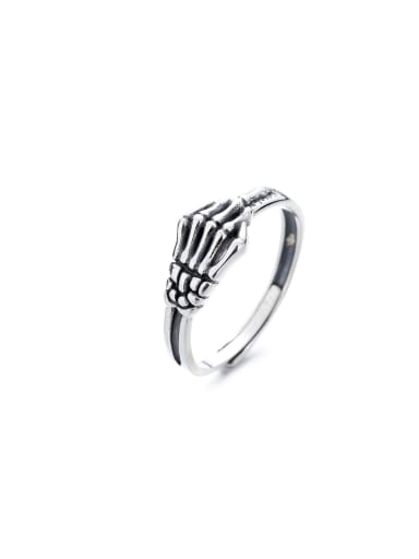 925 Sterling Silver hand Vintage Band Ring