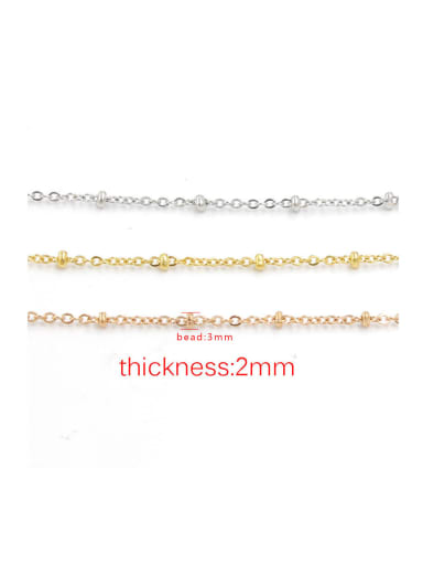 Stainless steel With round beads Minimalist Bead Chain