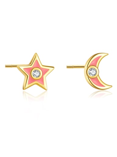 925 Sterling Silver Cubic Zirconia Star Trend Stud Earring