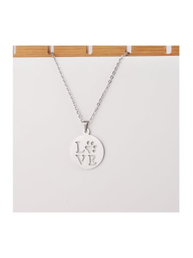 Stainless steel Letter Minimalist Necklace