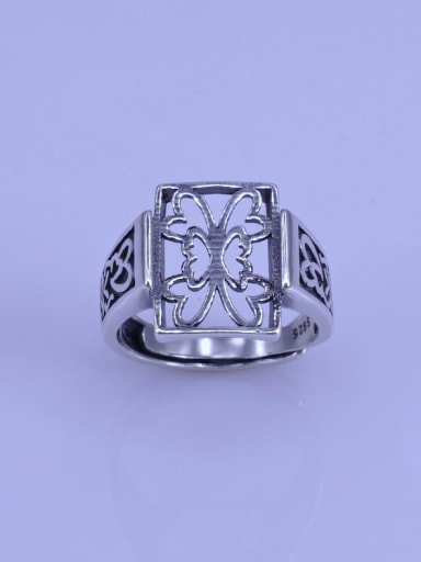 925 Sterling Silver Flower Ring Setting Stone size: 11*15mm