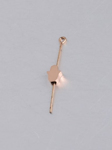 rose gold Stainless steel palm small beads / horizontal hole / vertical hole