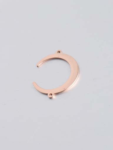 Rose Gold Stainless steel Moon Minimalist Connectors