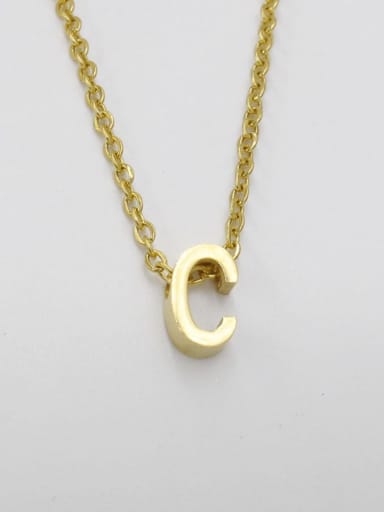 C Stainless steel Letter Minimalist Necklace
