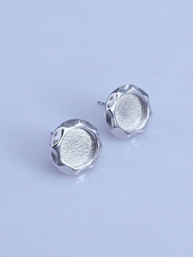 925 Sterling Silver Stud Flat Back Earring setting stone size : 8mm * 8mm