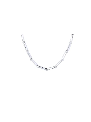 925 Sterling Silver Trend Geometric  Bracelet and Necklace Set