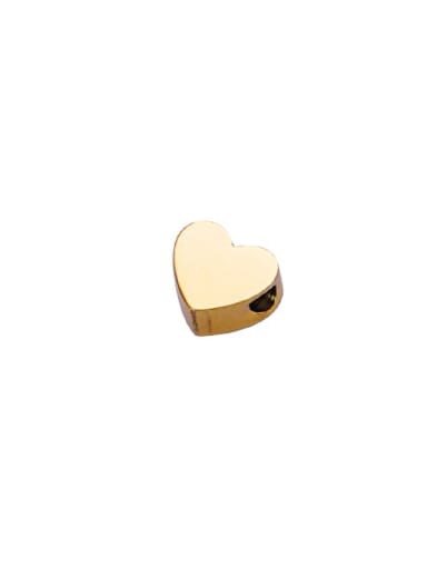 golden Stainless steel Heart Minimalist Beads