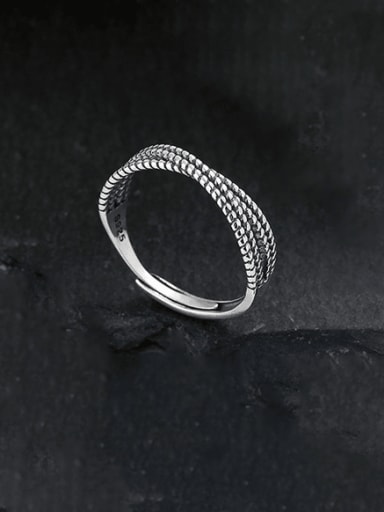925 Sterling Silver Cross Vintage Ring