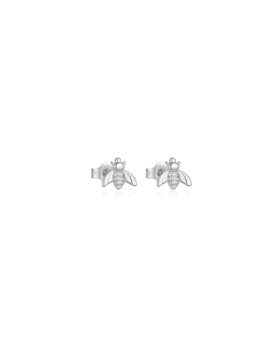 925 Sterling Silver Bee Trend Stud Earring