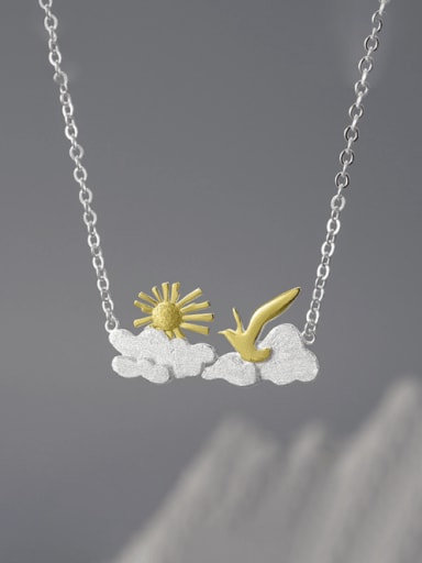 925 Sterling Silver Cloud Artisan Necklace