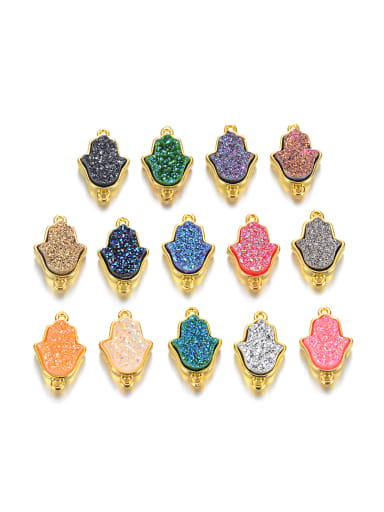 Multicolor Crystal Charm Height : 19 mm , Width: 12.5 mm