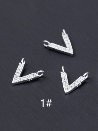 925 Sterling Silver Letter Charm Height : 11.5 mm , Width: 10 mm