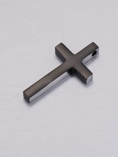 black Stainless steel Cross Minimalist Pendant