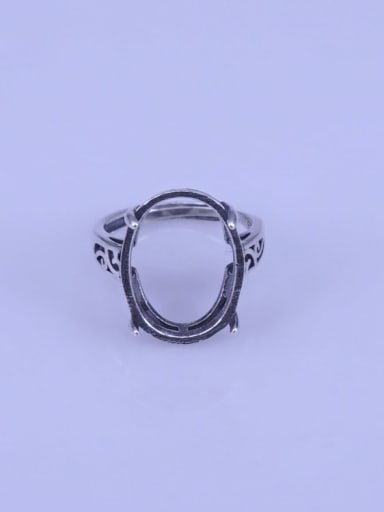 925 Sterling Silver Geometric Ring Setting Stone size: 14*19mm