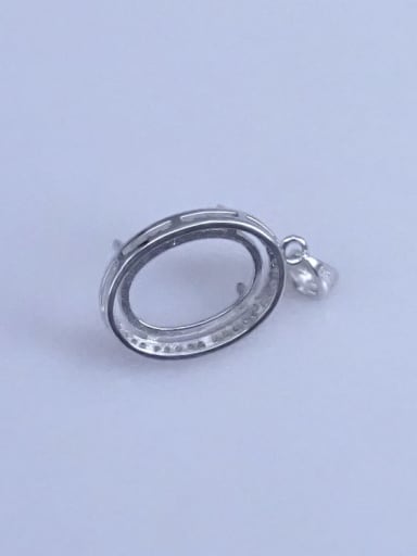 925 Sterling Silver Oval Pendant Setting Stone size: 11*15mm