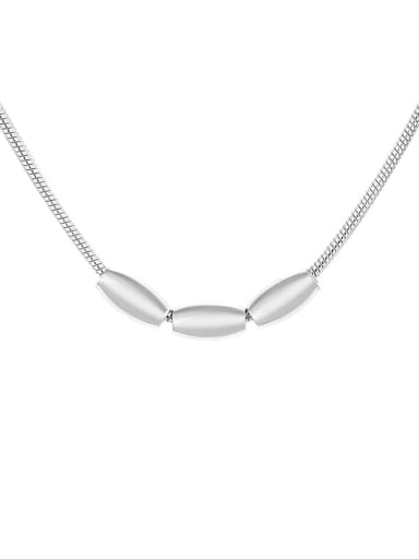 485LM necklace approximately 5.7g 925 Sterling Silver Geometric Minimalist Double Layer Necklace