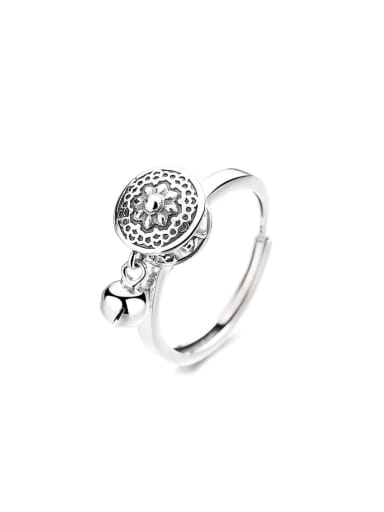925 Sterling Silver The lotus can be rotated Vintage Band Ring