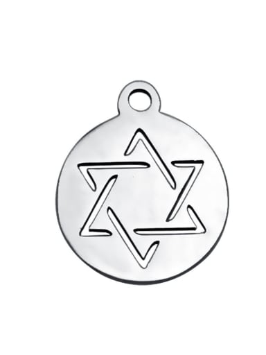Stainless steel Star Charm Height : 14 mm , Width: 12 mm