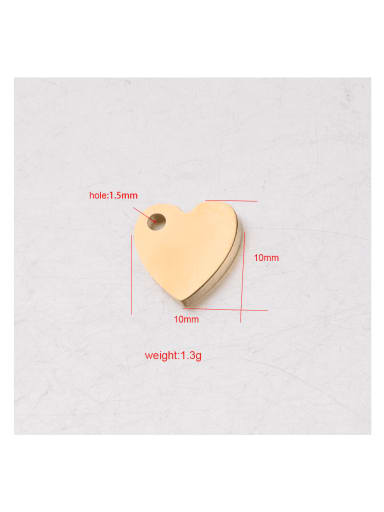 Little peach heart Stainless steel Heart Minimalist Pendant