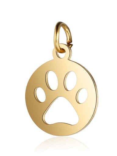 Stainless steel Gold Plated Charm Height : 12 mm , Width: 17 mm
