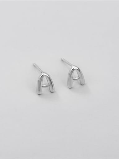 A single 925 Sterling Silver Letter Minimalist Single Earring