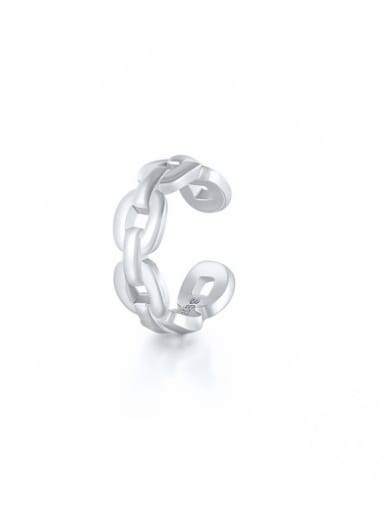 925 Sterling Silver Geometric Chain Minimalist Single Earring